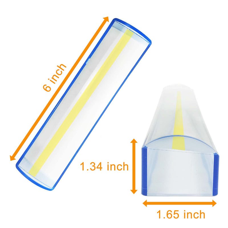 [Australia] - MagDepo Domed Bar Magnifier 3X 6 inch Optical Tool Bar Magnifying Glass with 1 Bonus 2X Bar Magnifier with Clip for Reading Small Prints, Books, and Maps 