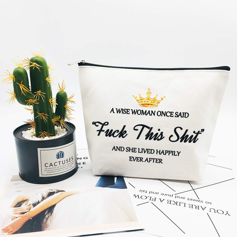 [Australia] - Birthday Gifts for Women Mom Best Friend Mothers Day Gifts Unique Retirement Gifts A Wise Women Once Said Makeup Bag for Coworker Friendship Her Nurse Teacher Wife Sister 