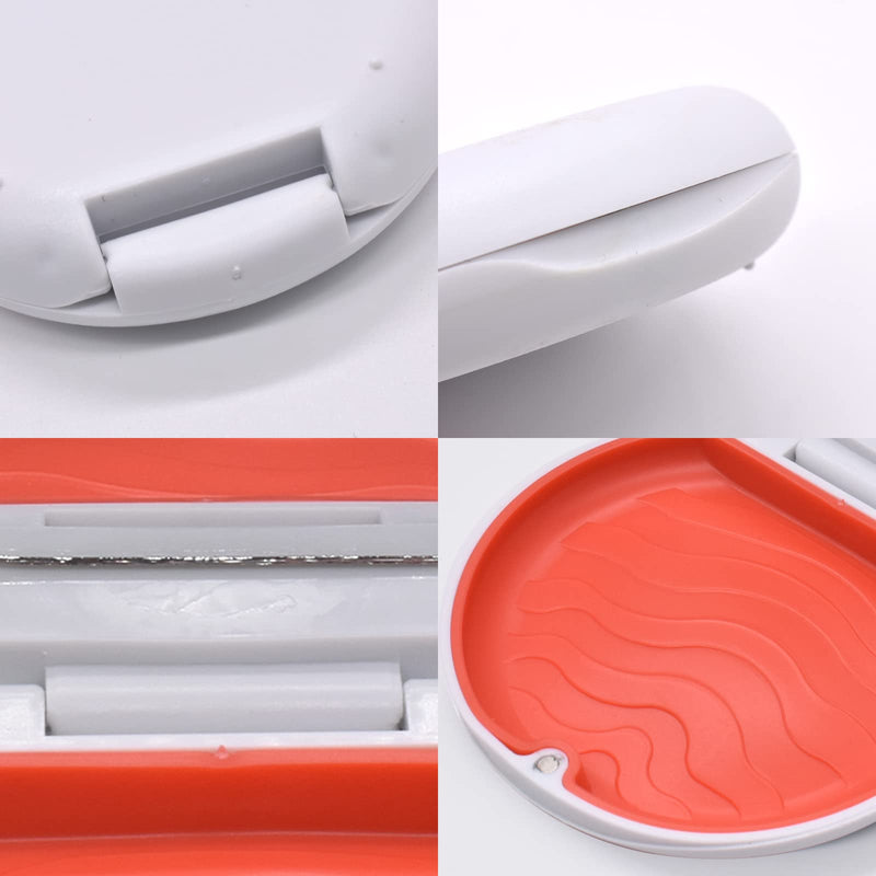[Australia] - Denture & Teeth Mouth Tray Retainer Box Sets Partial Denture Box with 2Pcs Aligner Removal Tool and 9Pcs Invisible Chewer (White) White 