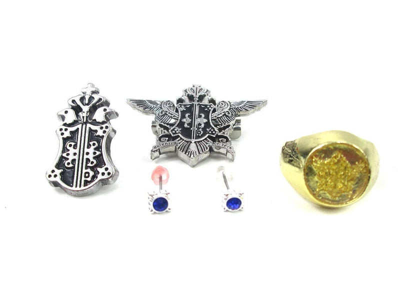 [Australia] - Cosplay Black Butler Ciel Sebastian Ring Necklace Earring Studs Set by HiRudolph 