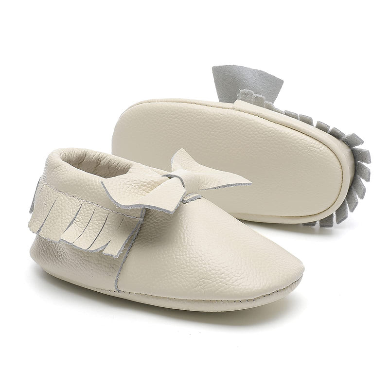 [Australia] - Baby Shoes Boys Girls Leather Walking Sneakers First Walking Shoes Infant Cartoon Slippers Crib Shoes 6 12 18 Months 0-6 Months Infant Pp21002-beige 