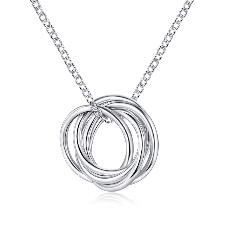 [Australia] - CHICLOVE Five Generations Necklace - Sterling Silver Necklace Gift for Grandmother, Gift for Mom Grandma Nana, Grandma, Great Grandma Gift (Five Generations Gifts) 