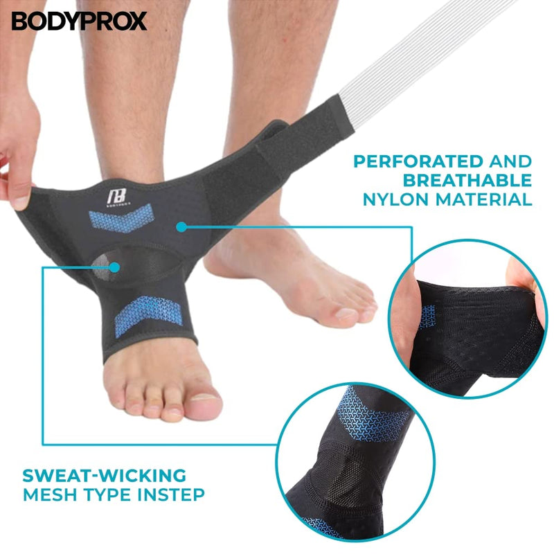[Australia] - Ankle Brace for Women and Man, Ankle Support with Adjustable Compression Strap for Sprained Ankle, Injury Recovery and More! (Medium) Medium 