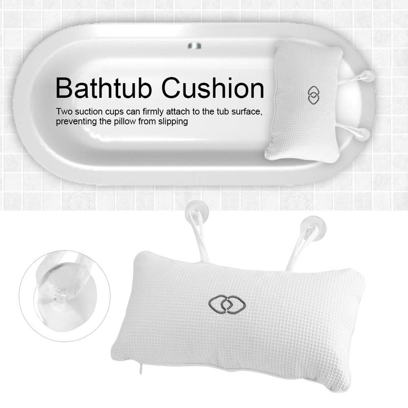 [Australia] - Beennex Bath Pillow - Non-Slip Bathtub Spa Pillow Bath Cushion with Suction Cups Head Neck Support 