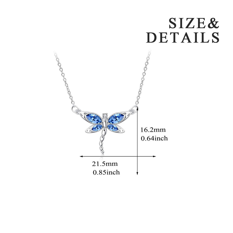 [Australia] - Dragonfly Gifts - Sterling Silver Dreamy Dragonfly Necklace - Dragonfly Jewelry Gifts for Her 