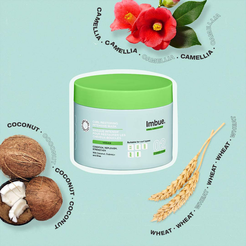 [Australia] - Imbue Curl Restoring Intensive Mask - Protein Rich Deep Conditioner, Vegan and Curly Girl Friendly, 300ml 