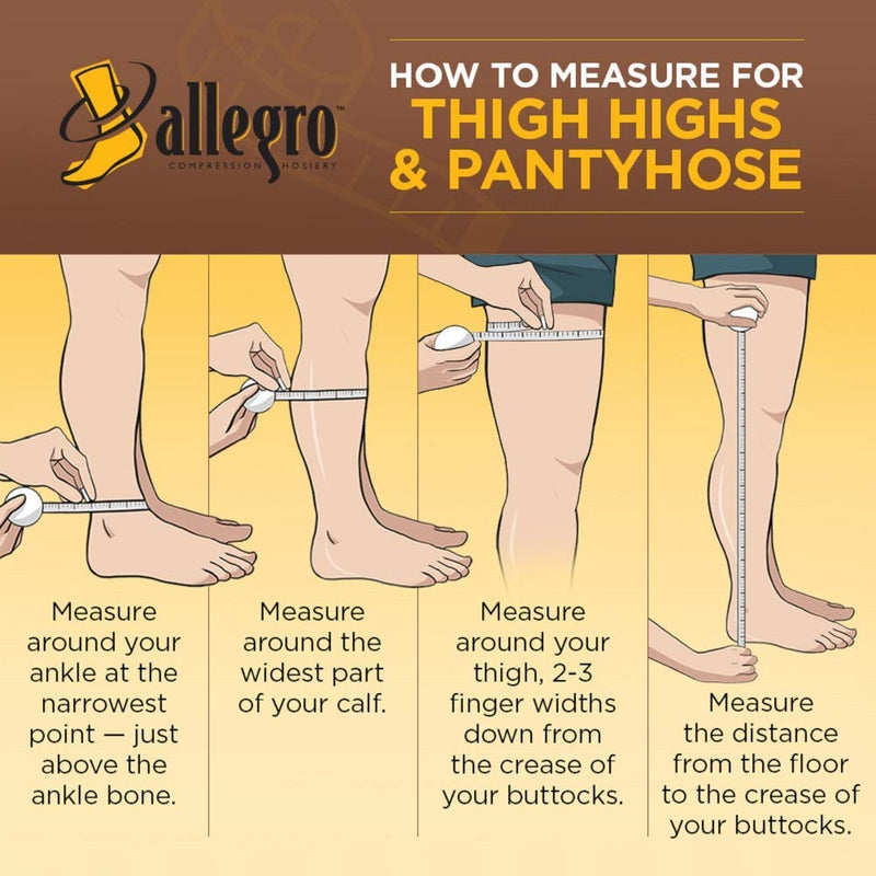 [Australia] - Allegro Compression Hosiery unisex-adult Sheer Queen Plus Fawn 