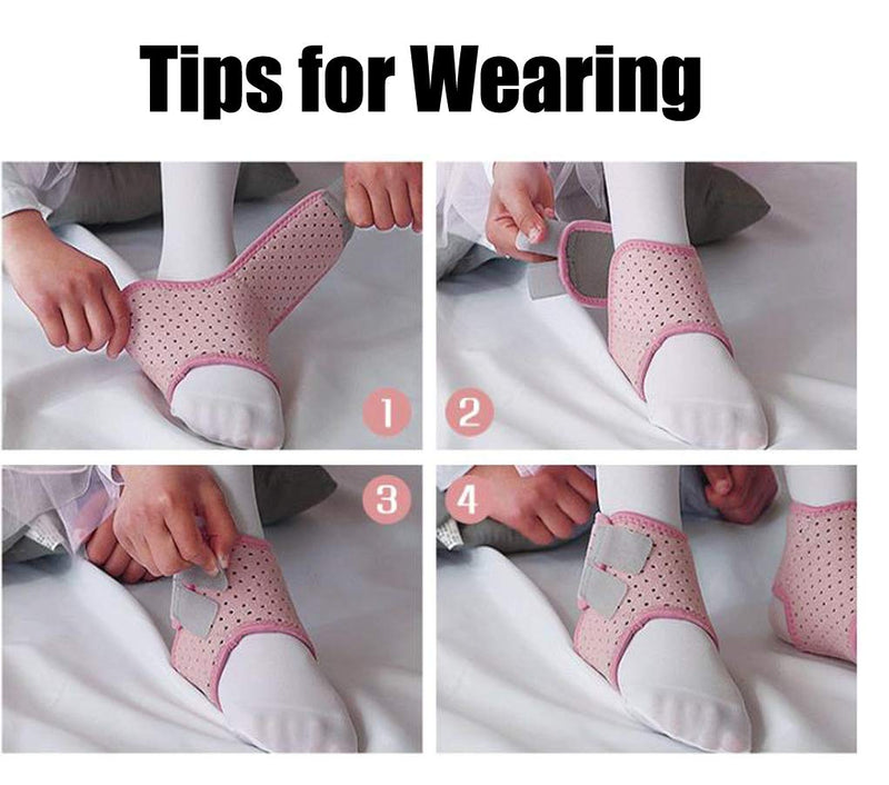 [Australia] - 2 Pack Ankle Braces for Kids Child Adjustable Mesh Compression Ankle Tendo Foot Support Protector Stabilizer Wraps Ankle Guards for Juvenile Sprains Injuries, Arthritis Relief, Joint Pain, Ankle Sore Small: (Pack of 2) Pink 
