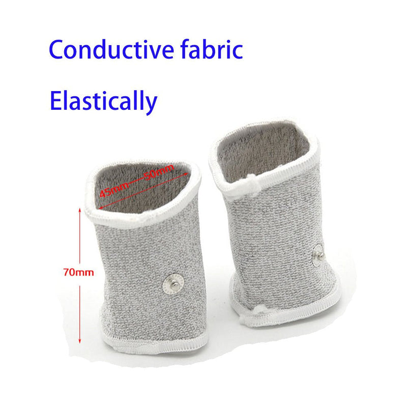 [Australia] - TCFAFA E-stim Adjustable Fabric Silver Thread Conductive Loop Accessories for Tens Stim Finger Massager Accessories 