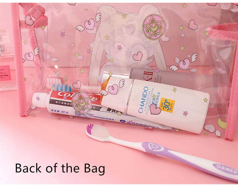 [Australia] - Toiletry Bag, Cosmetic Bag Sailor Moon Clear Waterproof Makeup Bag Travel Storage Bag Gift for Girls Women (Toiletry Bag-8.86inch) Toiletry Bag-8.86inch 