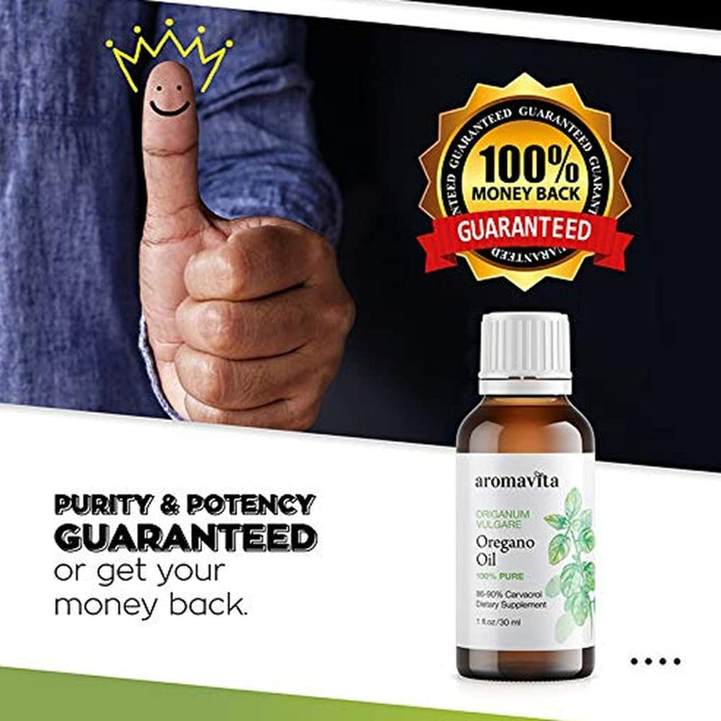 [Australia] - Aromavita Essential Oil of Oregano - 100% Pure Undiluted, Non GMO, Extra Strength Organic Greek Oregano Oil - Over 86% Carvacrol Oregano Extract, 30ML 