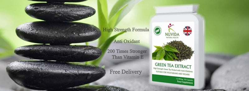 [Australia] - Green Tea Capsules - 90 High Strength Green Tea Extract Capsules - A Natural Green Tea Supplement and Powerful Antioxidant - Vegan and Vegetarian Friendly 