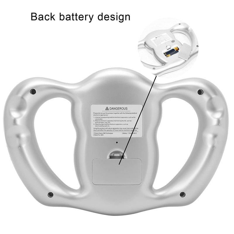 [Australia] - Handheld Body Fat Measuring Instrument BMI Meter, Body Fat Tester, Body Composition Smart Scale Analyzer, Tracks Heart Health, Vascular Age, BMI, Fat, Muscle & Bone Mass, Water 
