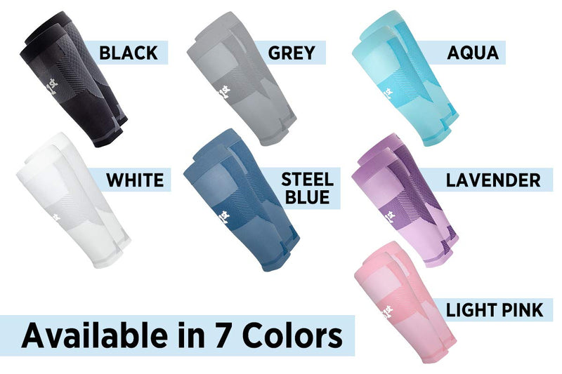 [Australia] - OS1st TA6 Thin Air Running Compression Calf Sleeves with Special Skin-Thin Design maximizing air-Flow to Prevent overheating and Keep Legs Cool and Dry Grey Medium 