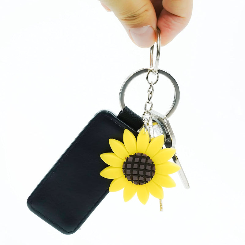 [Australia] - 20 Pieces Sunflower Keychains Pendants Backpack Hanging Accessories Key Ring for Summer Birthday Party Supplies Theme Party Favors Pendant 