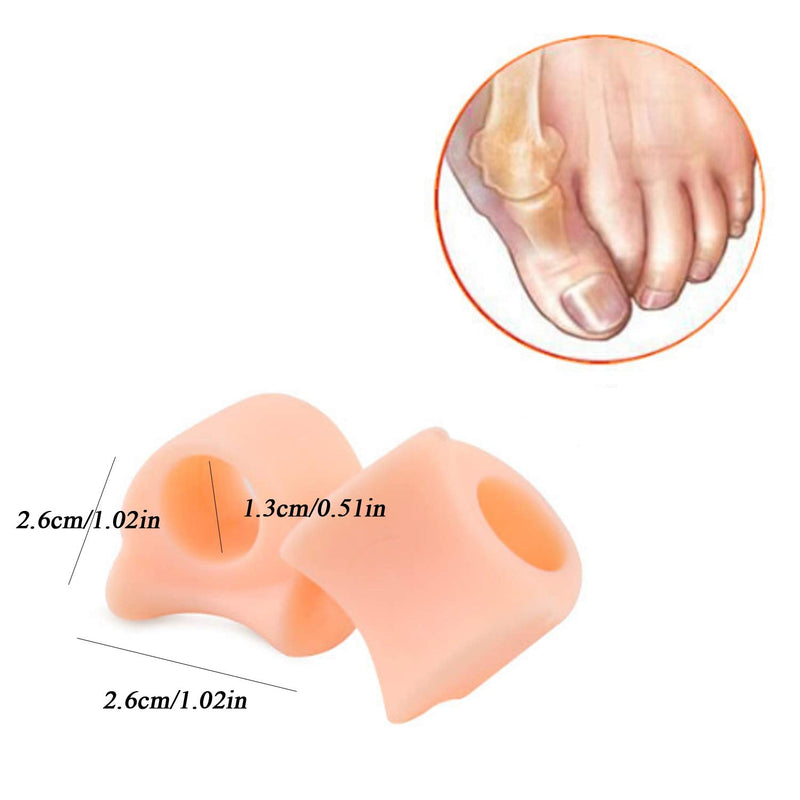 [Australia] - 10 Pieces Gel Toe Protectors Toe Spacers Silicone Toe Separators,Bunion Corrector Toe Straightener for Toe Stretcher, Suit to Men and Women 