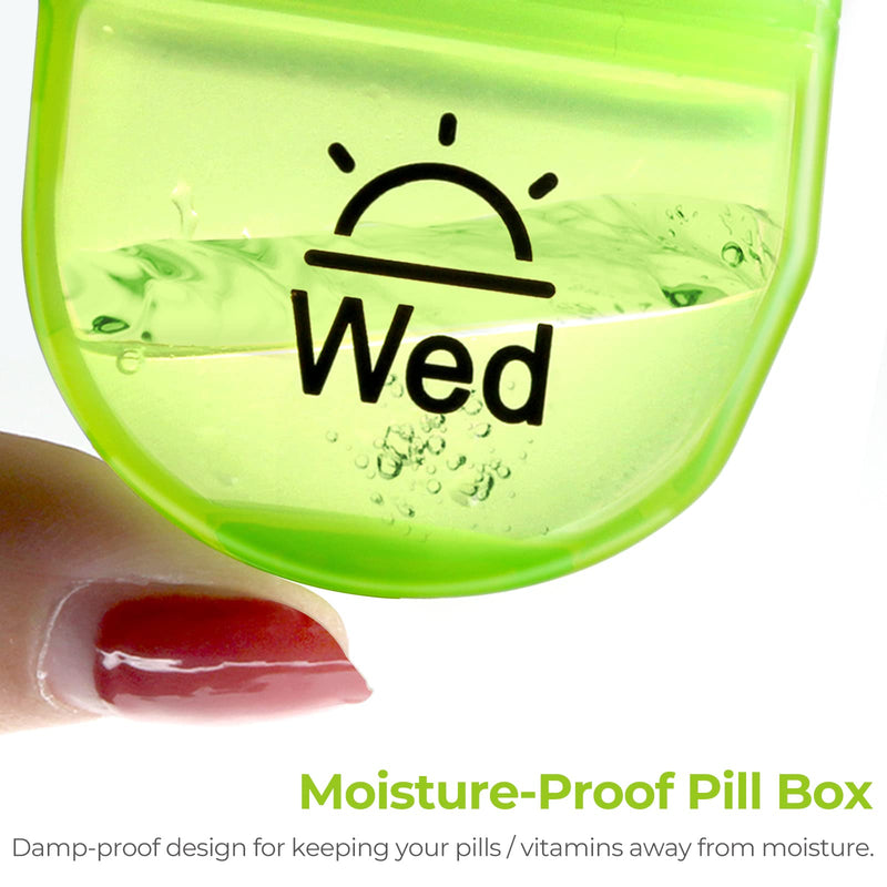 [Australia] - AUVON Pill Box Organiser with Free Smartphone Reminder App, Pill Boxes 7 Day 2 Times A Day with 7 Colorful Attachable Tablet Box for Medicine, Medication, Vitamin, Supplement and Fish Oil Clear 