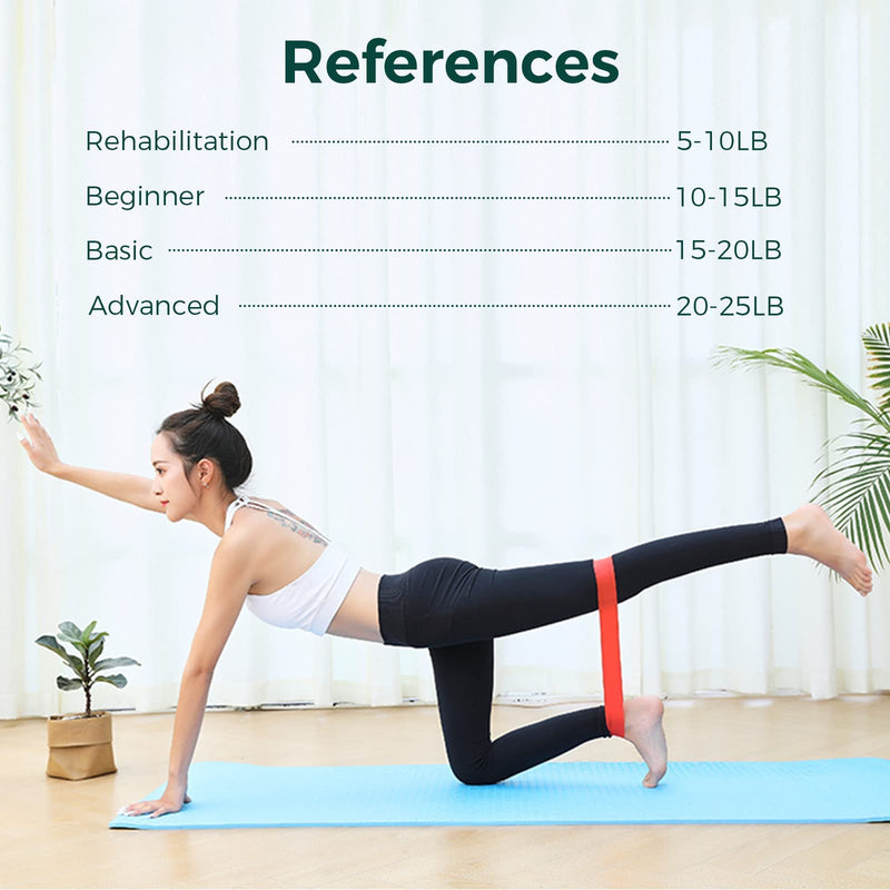 [Australia] - HOSE-PRO 5 Exercise Bands Resistance Bands Set Elastic Bands Workout Loop Band of 5, 100% Natural Latex, for Men Women for Fitness Chest Expanding Arm Leg Yoga Pilates Physio Therapy Rehabilitation 