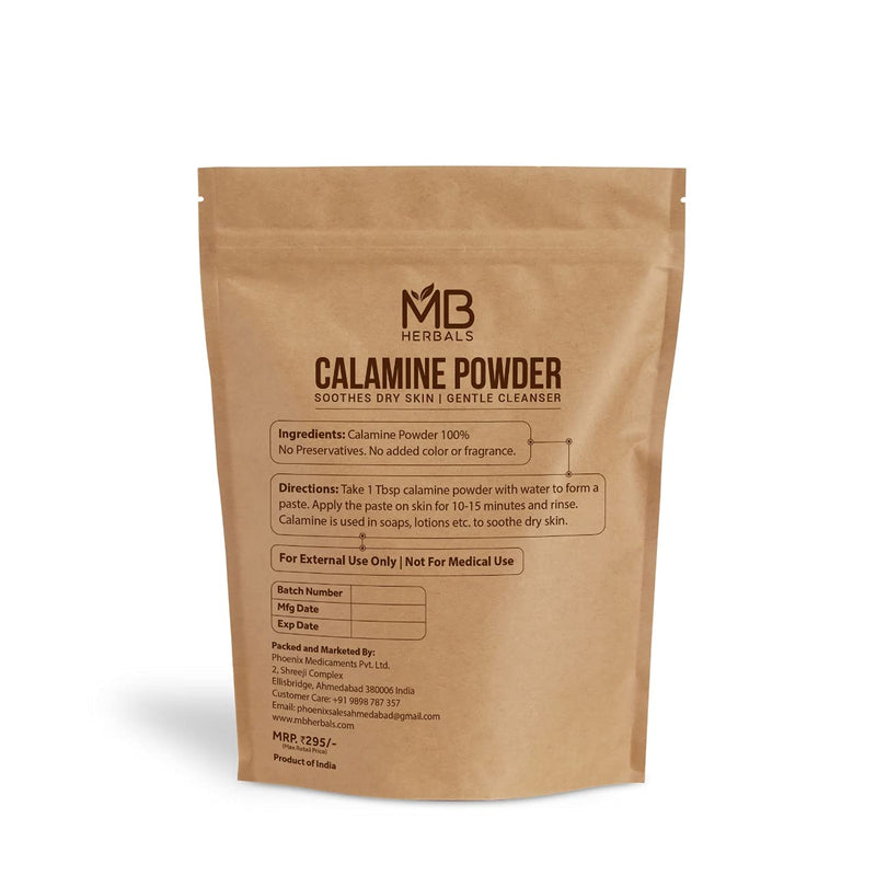 [Australia] - MB Herbals Calamine Powder 7 oz (200 Gram) | Calamine Powder for Soap Making and Soothing Face Pack for Dry Skin | No External Fragrance or Color | No Preservatives 
