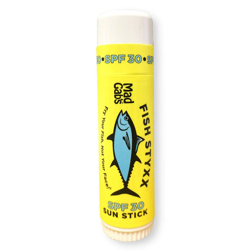 [Australia] - Mad Gab's Fish Styxx Broad Spectrum SPF 30 Sunscreen Stick For the Family, Adults, Babies, Kids or Sensitive Skin - 2 Pack 0.6 oz. 