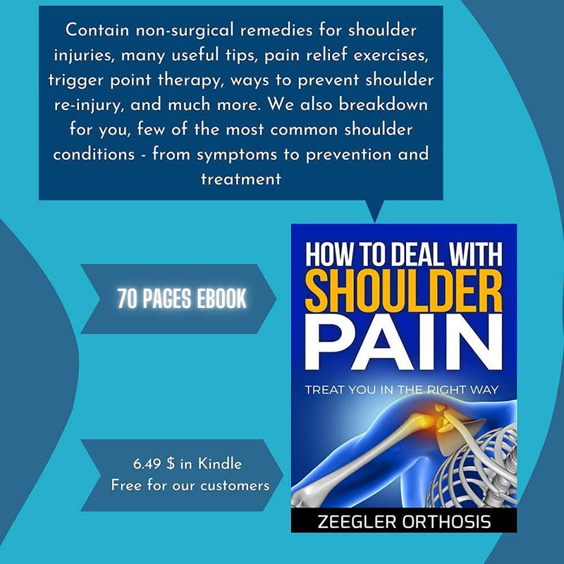 [Australia] - Shoulder Support Brace + Free Extension for Men and Women by Zeegler Orthosis - Adjustable Wrap | Compression and Stability for Chronic Pain and Aches in injuries such as Torn Rotator Cuff, Dislocated AC Joint, Subluxation, Tears and Sprains (M - XL (L... 