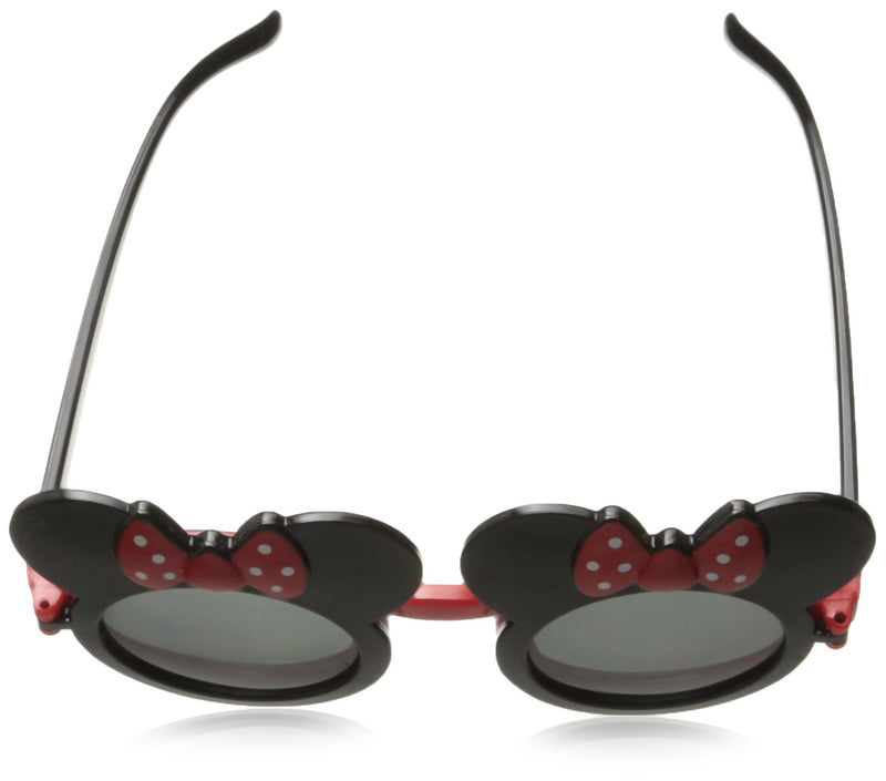 [Australia] - Childrens Mouse Ear Round Flip Out Sunglasses Black/Red Bows 