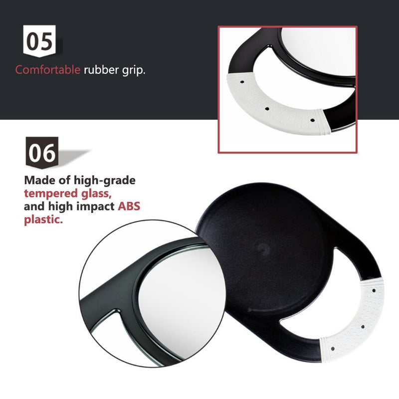 [Australia] - DEATTI Unbreakable Hand Mirror with Silicone Handle for Salon or Barber Shops 