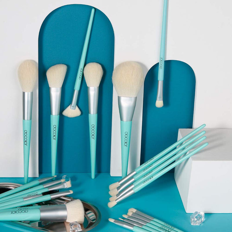 [Australia] - Makup Brushes Docolor Make up Brushes 22 Pieces Profreesional Cosmetic Brushes with Full Face Brushes and Eye Brushes for Kabuki Foundation Contour Blending Blush Concealer Eyeshadow Brush Kit blue 