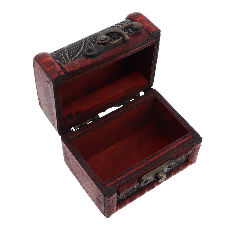 [Australia] - SandT Collection 3 Inch Wooden Keepsake Treasure Chest Trinket Box - Flower 