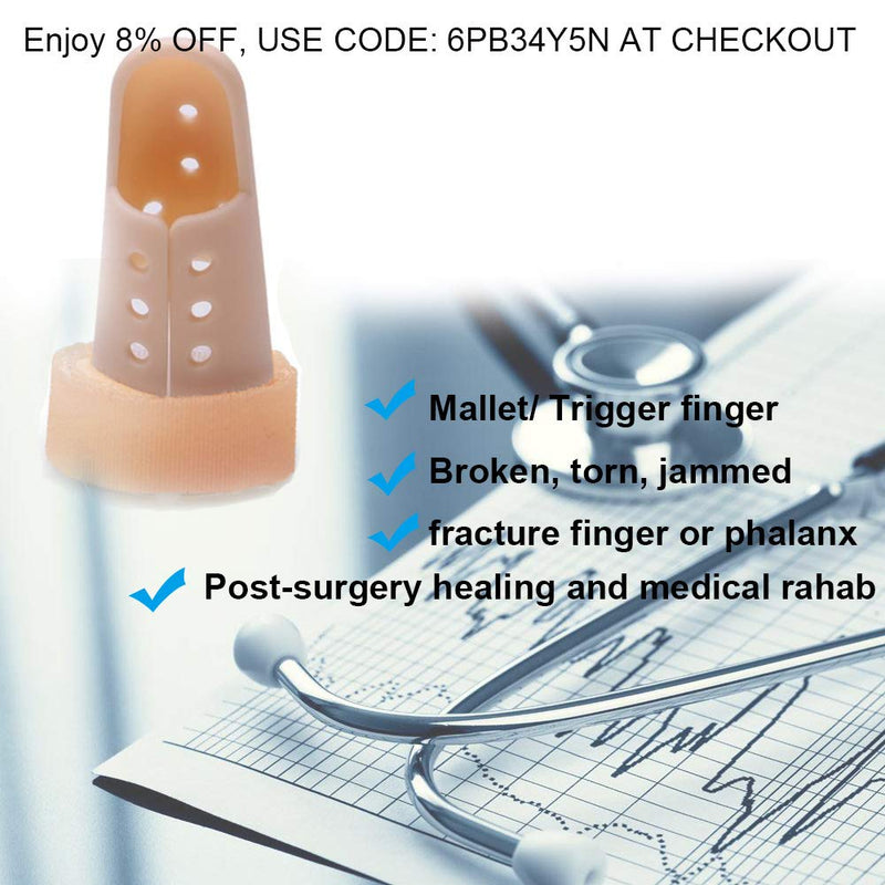 [Australia] - Plastic Small Finger Splints, 3 Size Mallet Dip Finger Support for Protector Broken Finger Straightening Knuckle Immobilizer 2# 