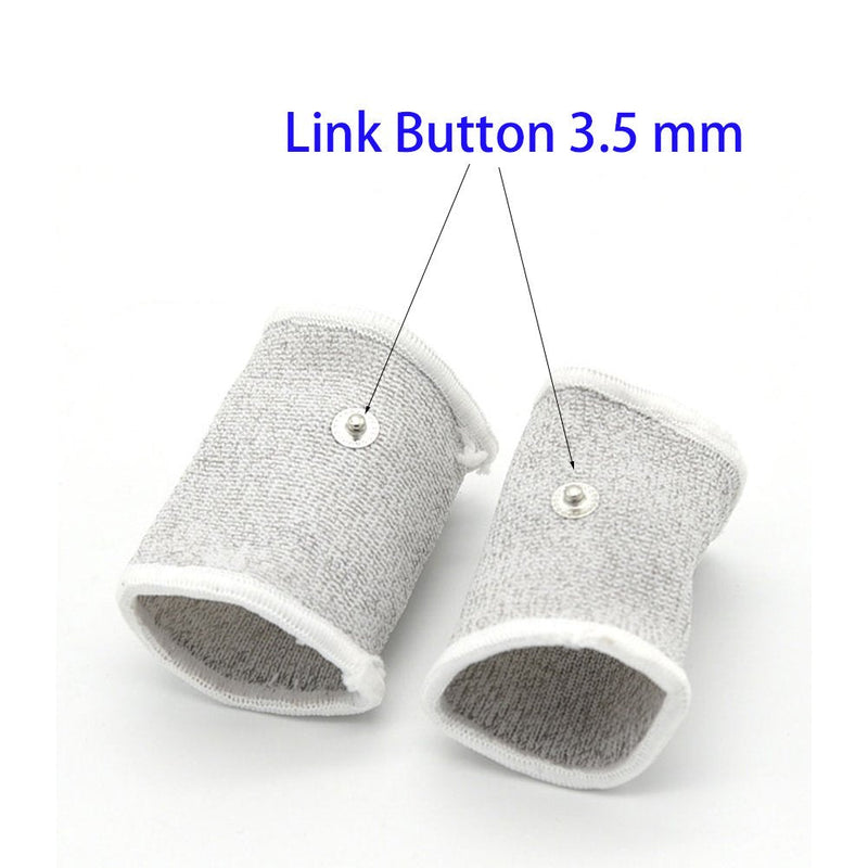 [Australia] - TCFAFA E-stim Adjustable Fabric Silver Thread Conductive Loop Accessories for Tens Stim Finger Massager Accessories 