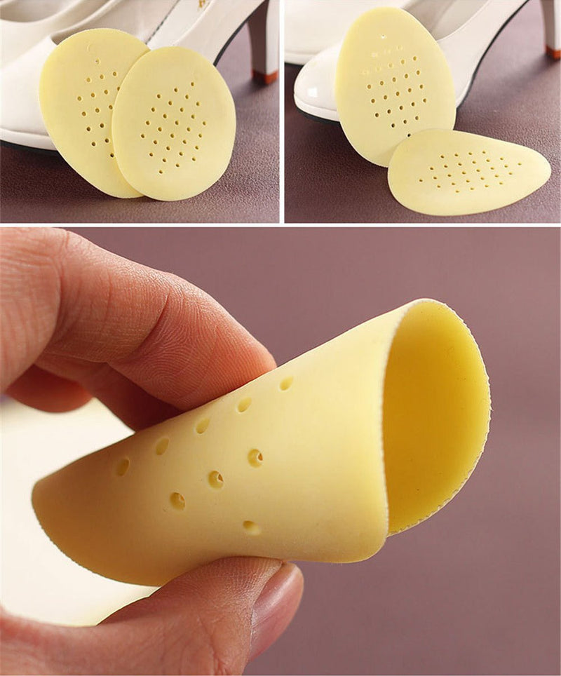 [Australia] - CAREOR 3 Pairs Front Pad Half Insoles, Metatarsal Forefoot Shoes Pads Cushions Silicone Holes Design High Heels Gel Cushions Shoe Inserts for Women (Beige) Beige 