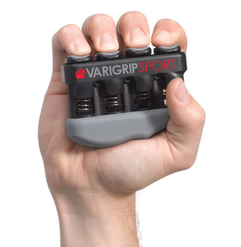 [Australia] - Dynatomy VariGrip Sport (VGSP), Adjustable Resistance, Medium, Heavy Finger, Hand Exerciser, Grip Strengthener, Extra-Wide Base, Padded fingertips, Callus Builder Black 6-9 Lbs 