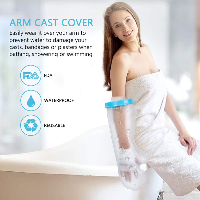 [Australia] - Waterproof Cast Cover Adult Short Arm, Reusable Cast Plaster Bandage Protector, Dressing Cover for Shower Bath Adult Arm 