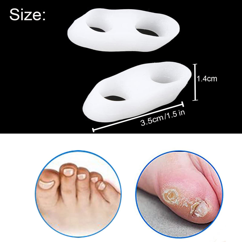 [Australia] - Mcvcoyh Pinky Toe Separators, 12 Packs of Gel Toe Protectors for Overlapping Toes, Curled Pinky Toes, Little Toe Separators for Friction 