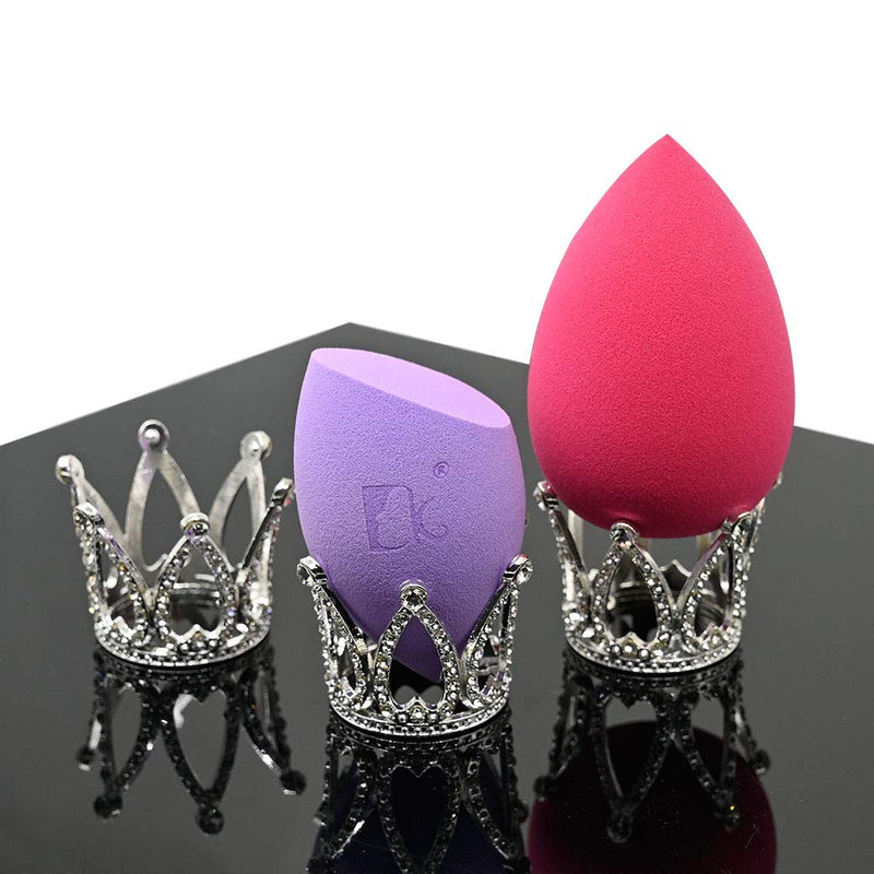 [Australia] - Dolovemk 3PCS Beauty Sponge Blender Holder Drying Stand Novel Crown Stand Makeup Sponge Holder Makeup Sponge Container Storage Egg Powder Puff Display Stand Dry Rack (HOLDER3) HOLDER*3 