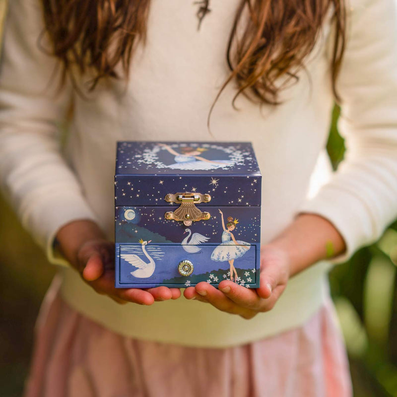 [Australia] - Jewelkeeper Musical Jewelry Box with Spinning Ballerina, Glitter Design, Swan Lake Tune 