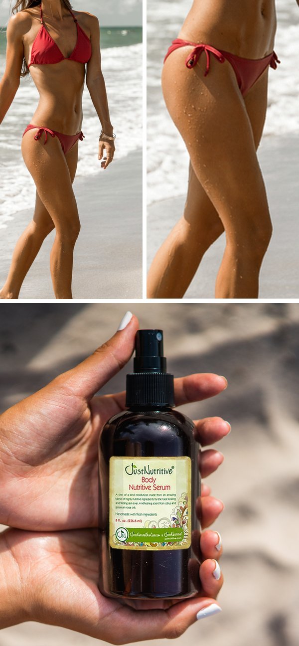 [Australia] - Just Nutritive | Body Nutritive Serum | For Outdoor Body Tanning | Hydrating Body Oil | Natural Skin Moisturizer | Sun Kiss Glow | 8 Oz 