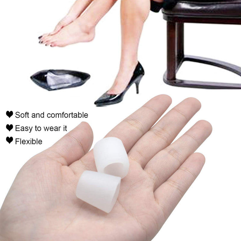 [Australia] - 5 Pairs Toe Sleeves, Toe Protectors for Corns Remover, Callus Cushion, Bunion Treatment, Ingrown Nails, Pinching, Cramping (Smaller,Thick-Pinky Toe Sleeves) 3 