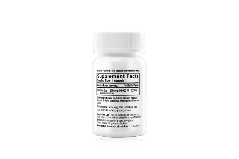 [Australia] - Nivagen Pharmaceuticals Inc Vitamin D3 50,000 IU (100) 100 Count (Pack of 1) 