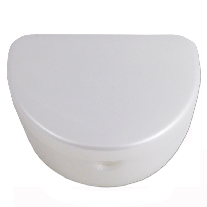 [Australia] - Slim Orthodontic Dental Case - Colour & Glitter Choices for Retainers, Bleaching Trays, Dentures & More (White) White 