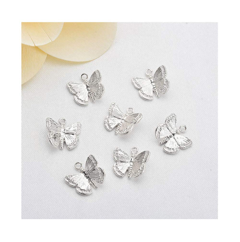 [Australia] - Initial Butterfly Necklace Letter Pendant Necklace with Message Card Silver Butterfly Jewelry Gifts for Women Girls M 