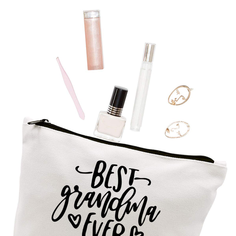 [Australia] - Best Grandma Ever Eco-Friendly Shopping Bag Makeup Bag Gifts Cute Grandma Reusable Makeup Bag 