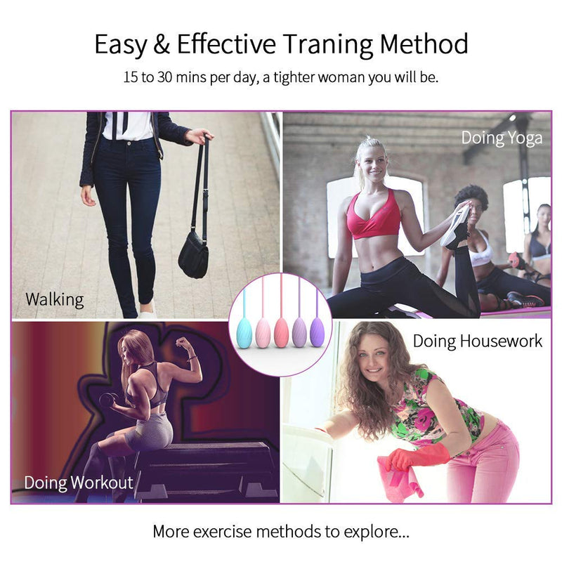 [Australia] - Kegel Weighted Exercise Balls - Doctor Recommended:for Pelvic Floor Tightening & Strengthen Bladder Control for Beginners to Advanced -Prevent Prolapse(Set of 5) 