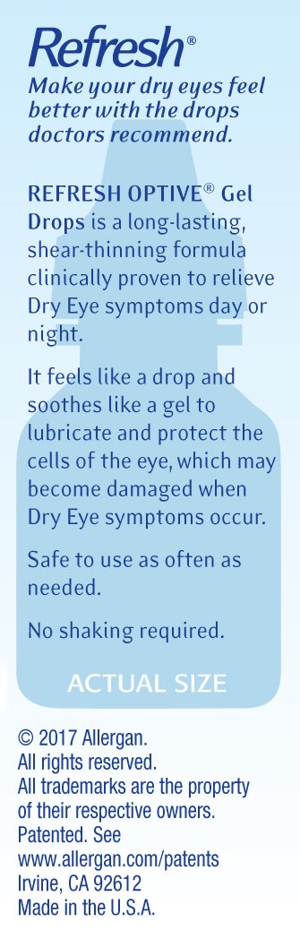 [Australia] - Refresh Optive Gel Drops Lubricant Eye Gel, 0.33 Fl Oz (Pack of 1) Sterile 