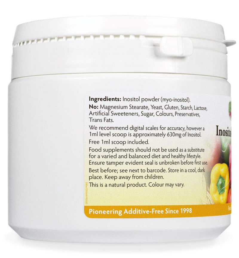 [Australia] - Inositol (Myo-Inositol) Powder 300g, Also Called Vitamin B8, High Absorption, Vegan, Magnesium Stearate Free & No Nasty Additives, Non-GMO, Includes Free Scoop, Produced in Wales 