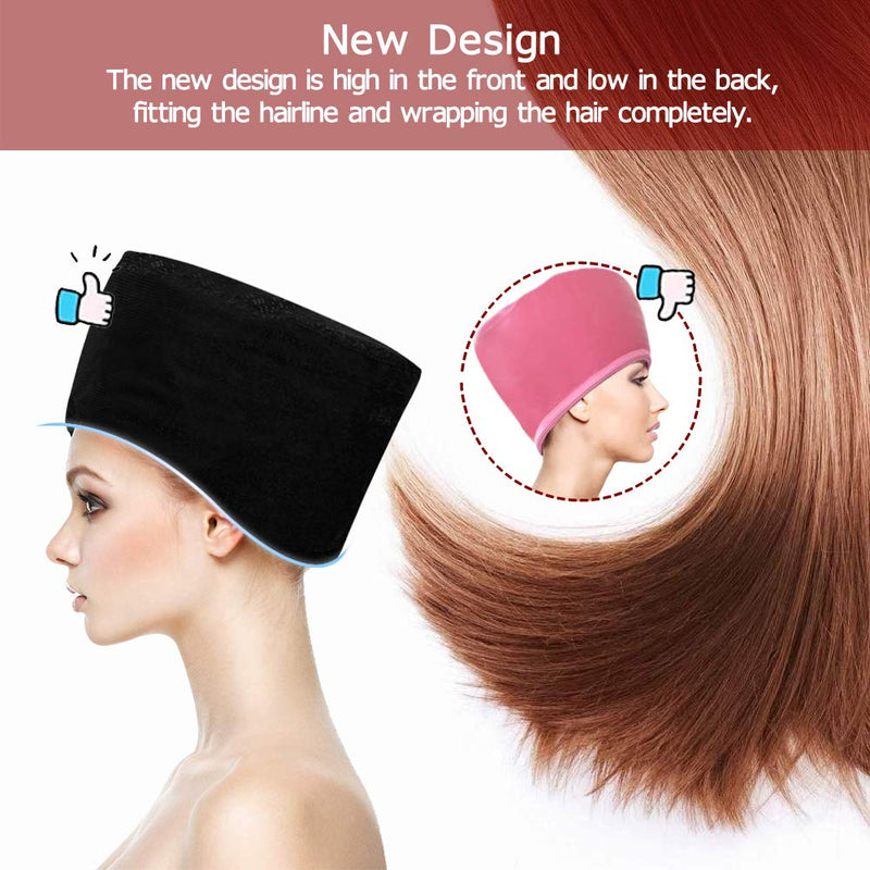 [Australia] - Hair Steamer,Totofac Electric Hair Care Hat Heating Cap with 2 Mode Temperature Control for Hair Spa Home Thermal Treatment Beauty Steamer Cap (Black) Black 