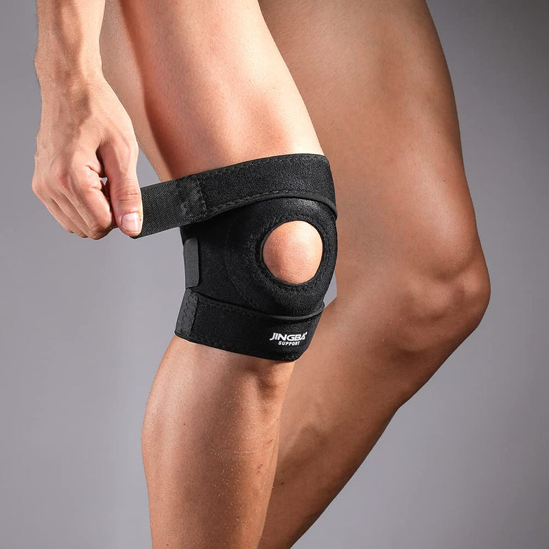 [Australia] - JINGBA Knee Brace ,Adjustable Knee Support Wrap for Knee Pain, Arthritis, ACL,MCL,Joint Pain Relief,Meniscus Tear,Sports.One size fit most people. 
