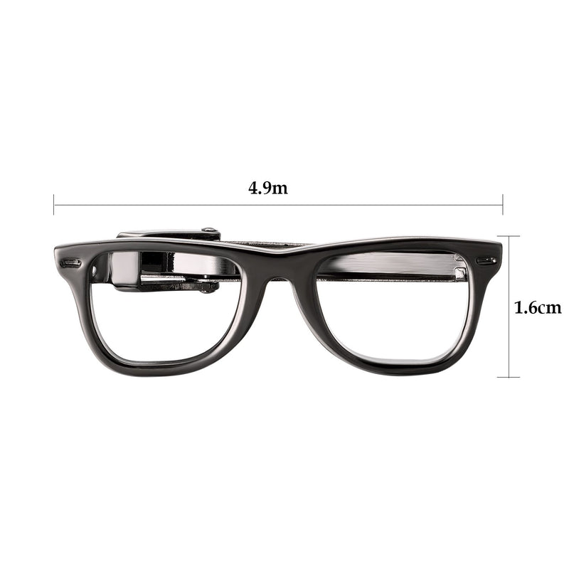 [Australia] - Yoursfs Creative Eyeglasses Design Man Tie Clips Suit Collar Clip Shirt Pocket Clip Men Fashion Accessory Gift for Boyfriend 