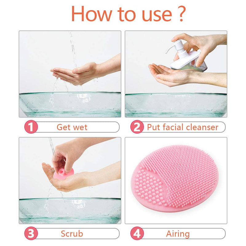 [Australia] - 10PCS Silicone Facial Cleansing Brush,Super Soft Face Scrub Clean Brush, Acne Blackheads Removing Handheld Face Scrubber,For Sensitive, Delicate, Dry Skin 